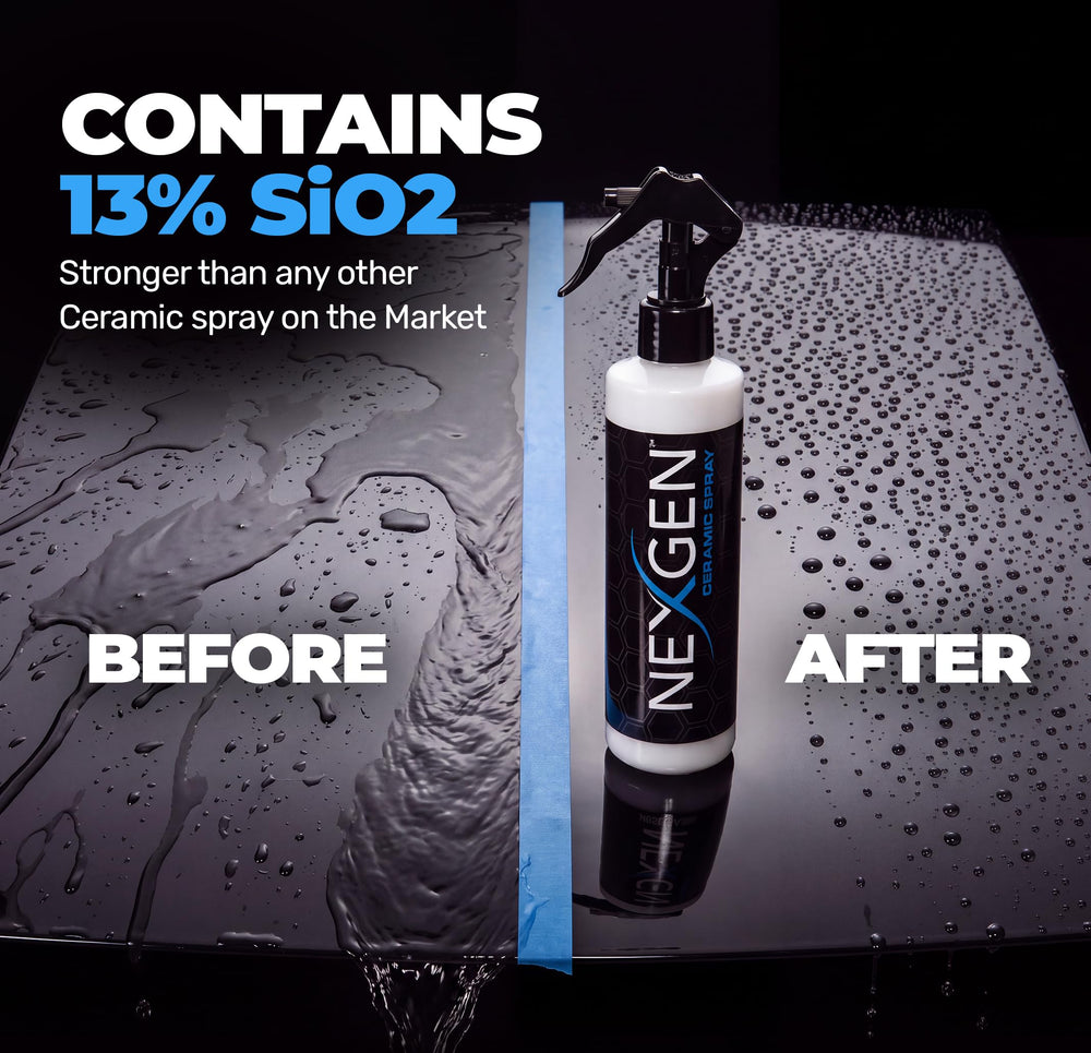 Nexgen being applied to car door showing uniform coverage and fast results