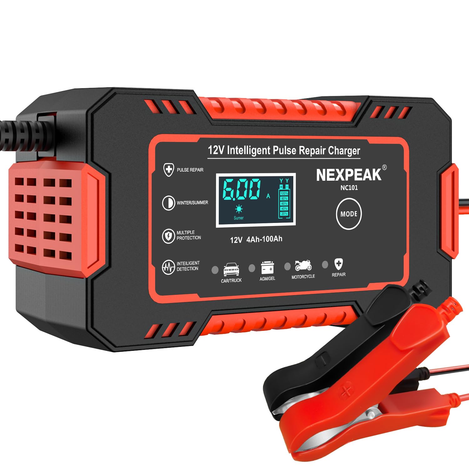 NEXPEAK front panel showing LCD and controls for clear status viewing