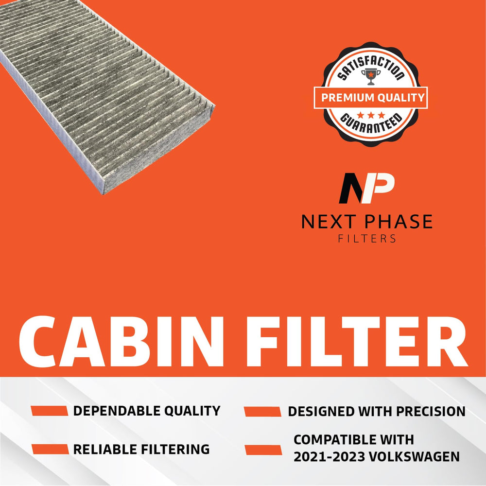 NEXT PHASE FILTERS detailed view of activated carbon layer showing odor control benefit