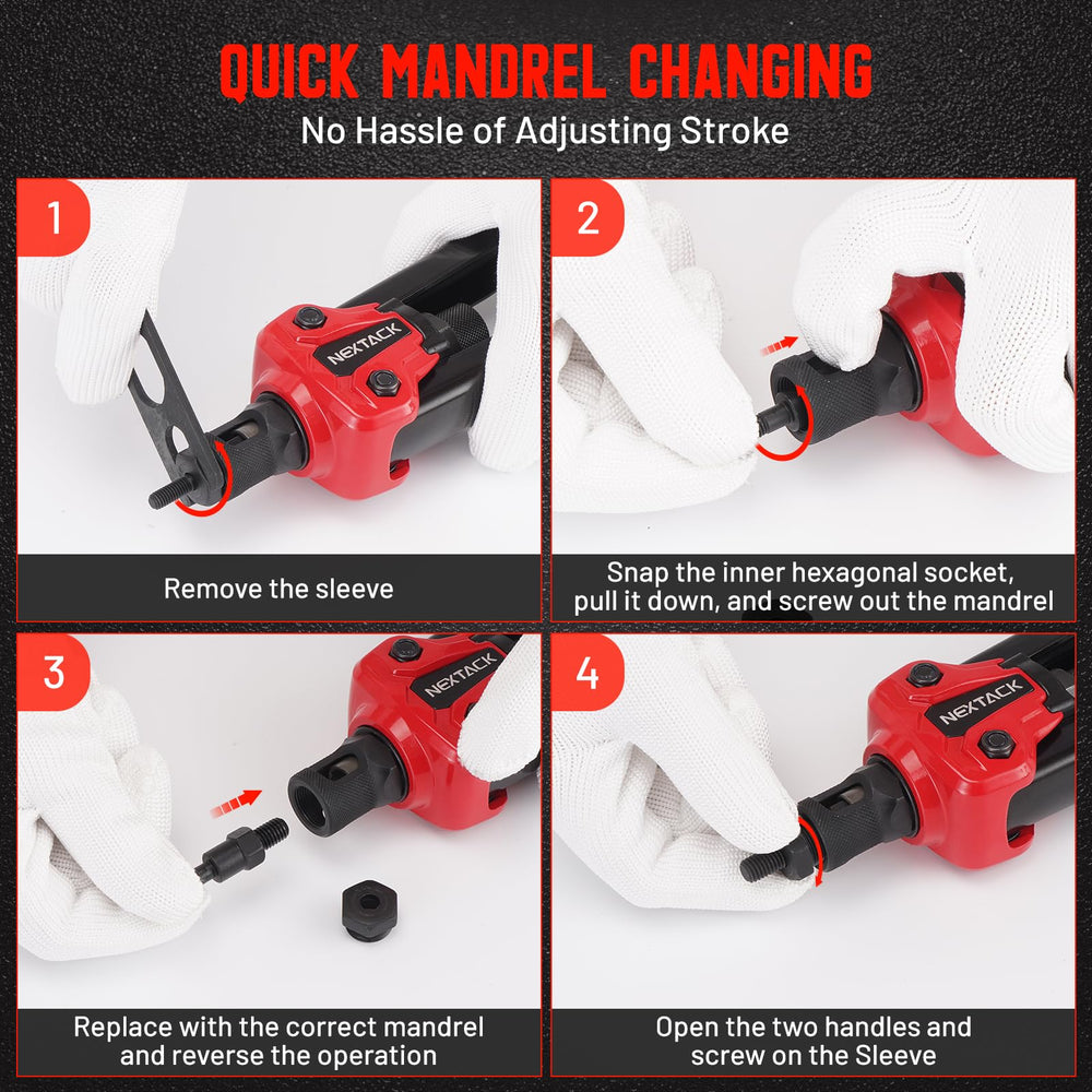 NEXTACK tool being used on a van wall showing reliable blind-side fastening on-site
