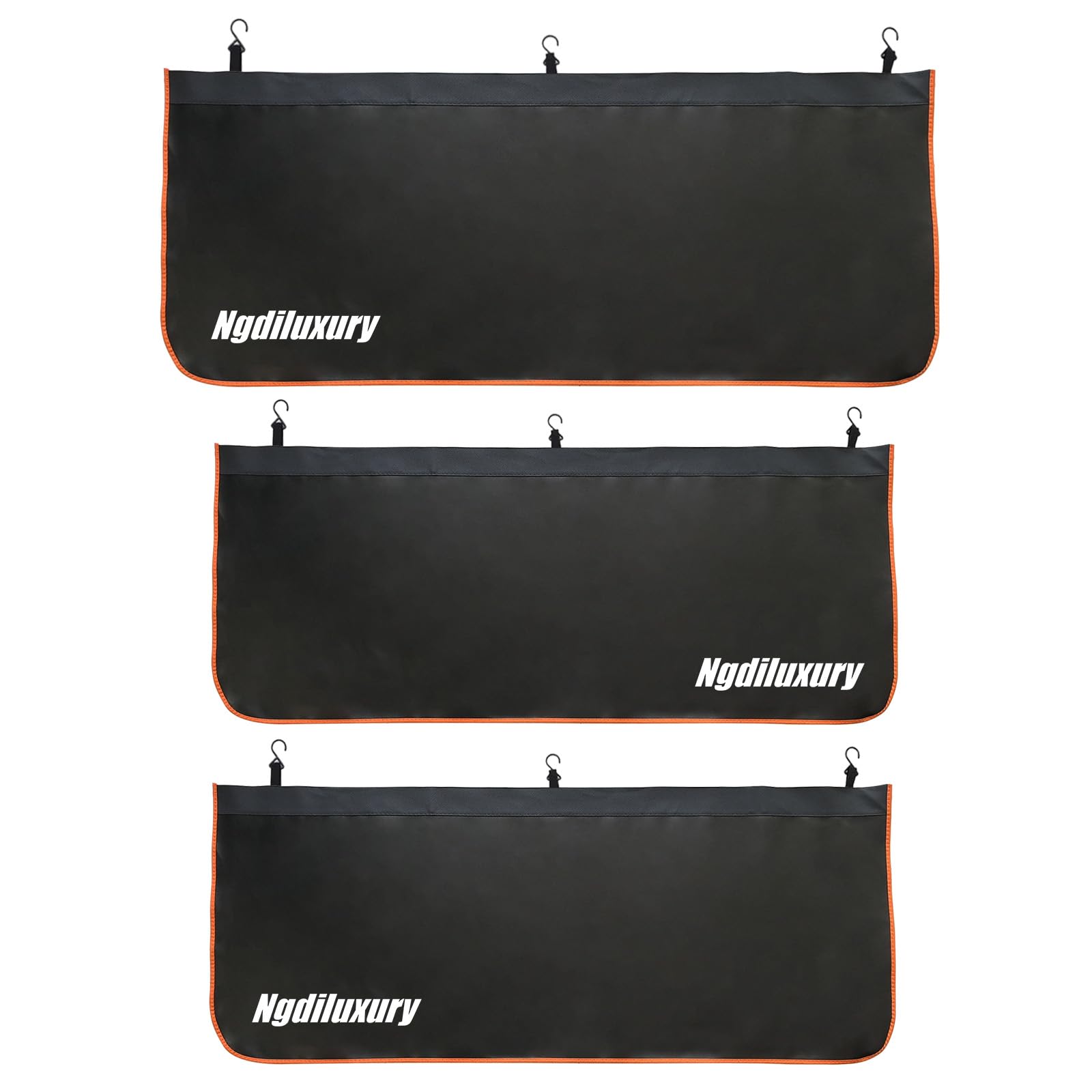 Ngdiluxury front view of three-piece fender covers showing full fender protection benefit