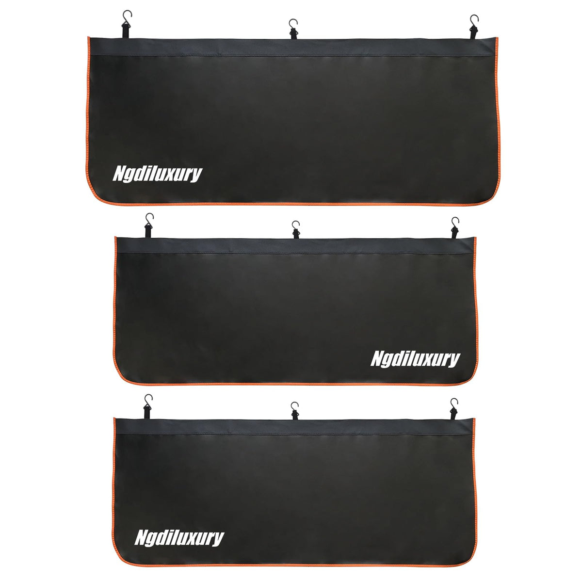 Ngdiluxury front view of three-piece fender covers showing full fender protection benefit
