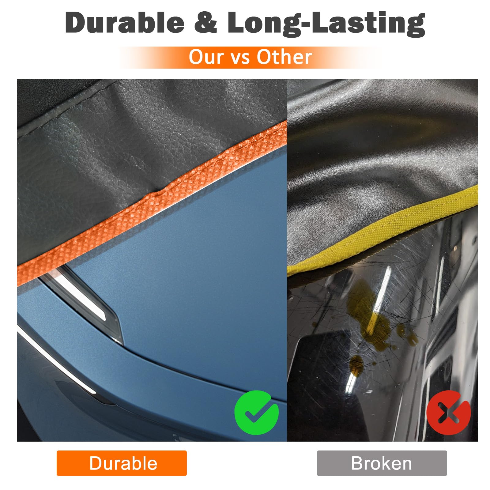Ngdiluxury size comparison on SUV and sedan showing proper fit for larger vehicles benefit