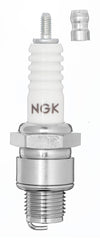 NGK B8HS-10 close-up of nickel-tipped electrode and ceramic for durable spark delivery