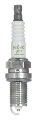 NGK spark plug close-up of nickel-tipped electrode and ceramic insulator for durability