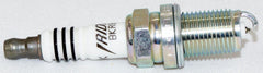 NGK BKR8EIX dimensional view with ruler showing proper reach and fitment assurance