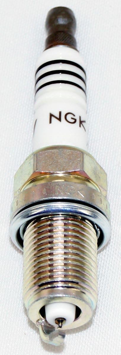NGK BKR8EIX tapered ground electrode detail showing design for improved throttle response