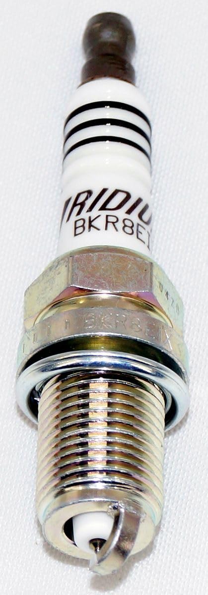 NGK BKR8EIX single spark plug close-up highlighting iridium tip for reliable ignitability