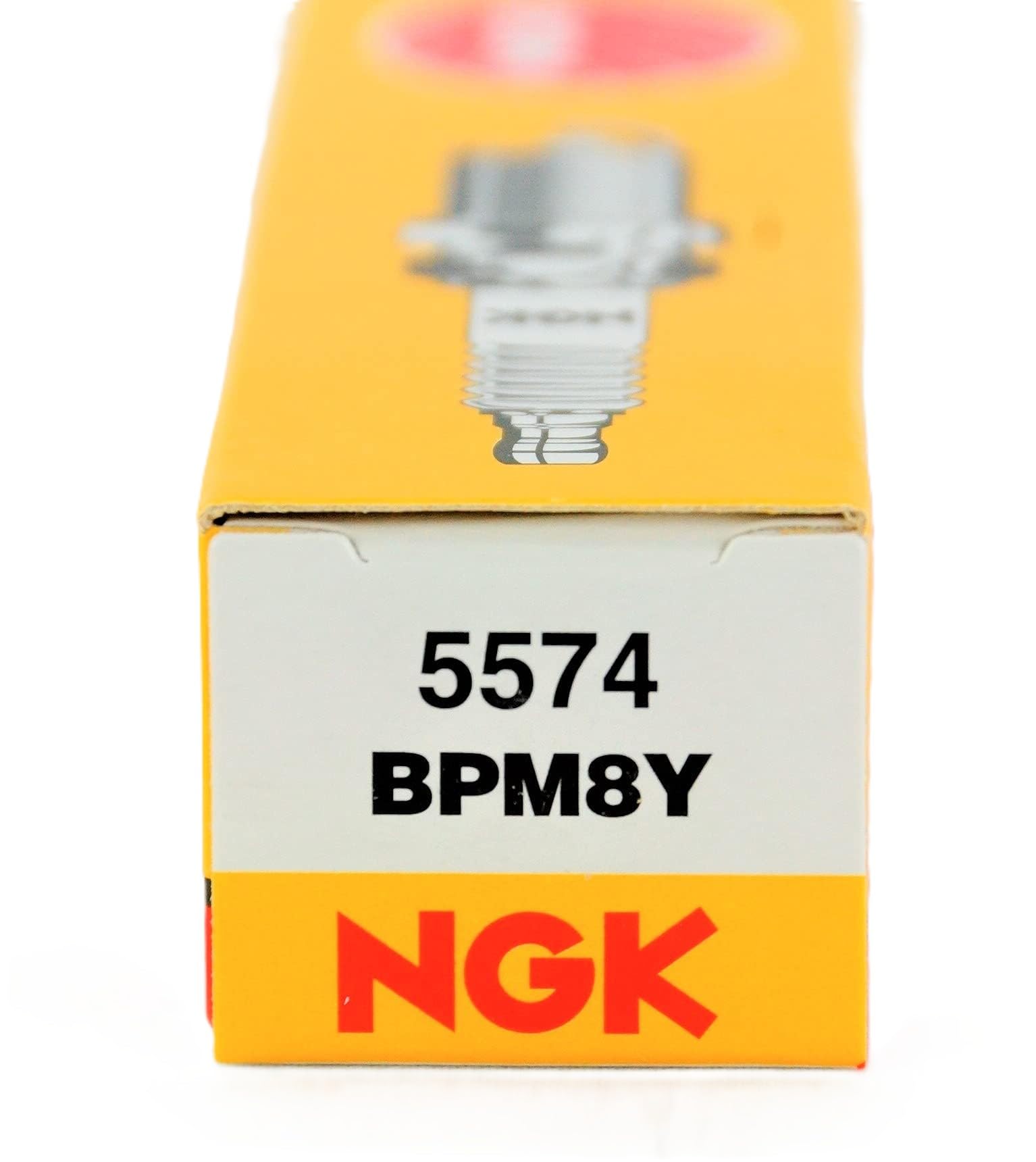 NGK BPM8Y ten-pack staged on workbench showing bulk supply convenience