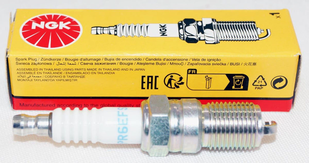 NGK BPR6EFS close-up of electrode showing clean finish and reliable spark