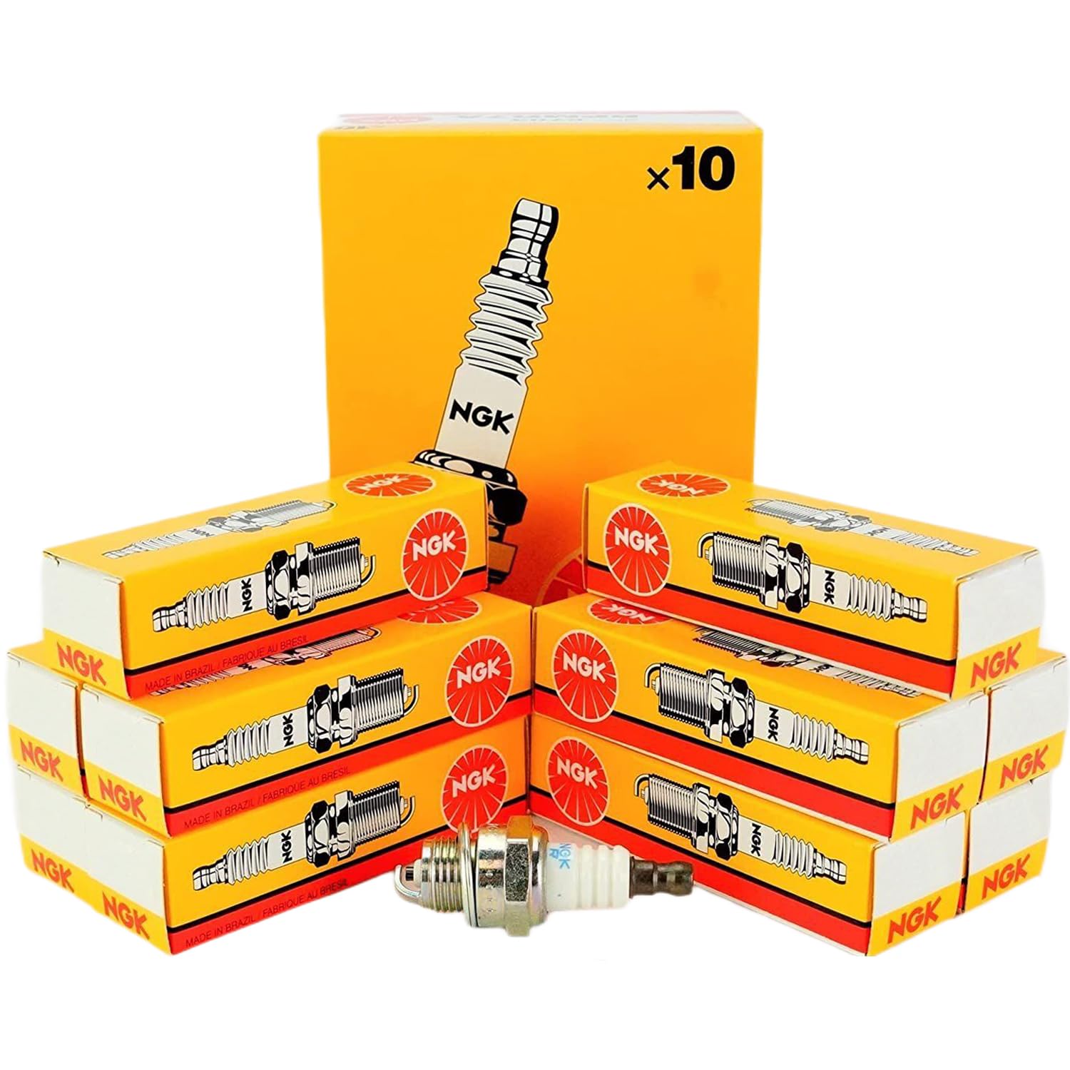 NGK BR7EF front packaging showing 10-pack and clear labeling for easy identification and stocking