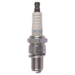 NGK BR7ES close-up of nickel center electrode and insulator highlighting durable construction