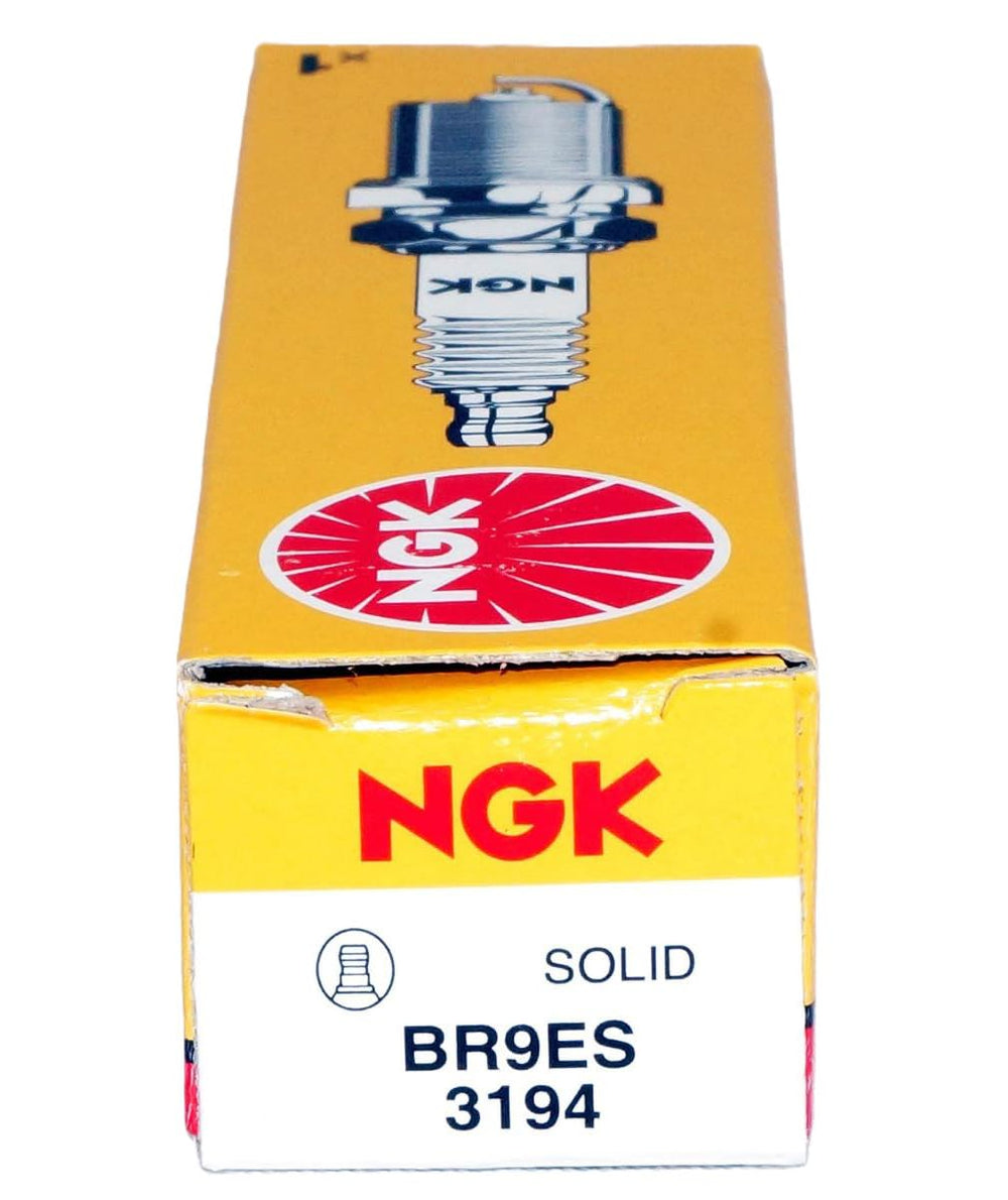 NGK BR9ES ceramic insulator texture indicating durable construction