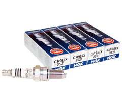 NGK CR9EIX front packaging showing brand and 4-pack benefit