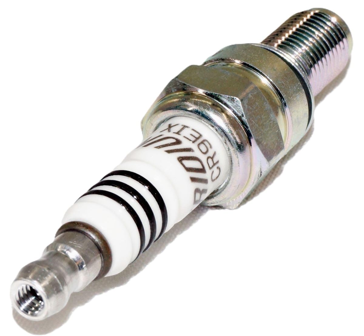 NGK CR9EIX spark gap measurement illustrating proper setup advantage