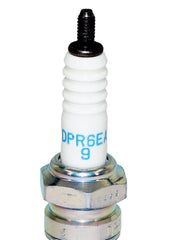 NGK DPR6EA-9 ceramic insulator profile demonstrating strong dielectric