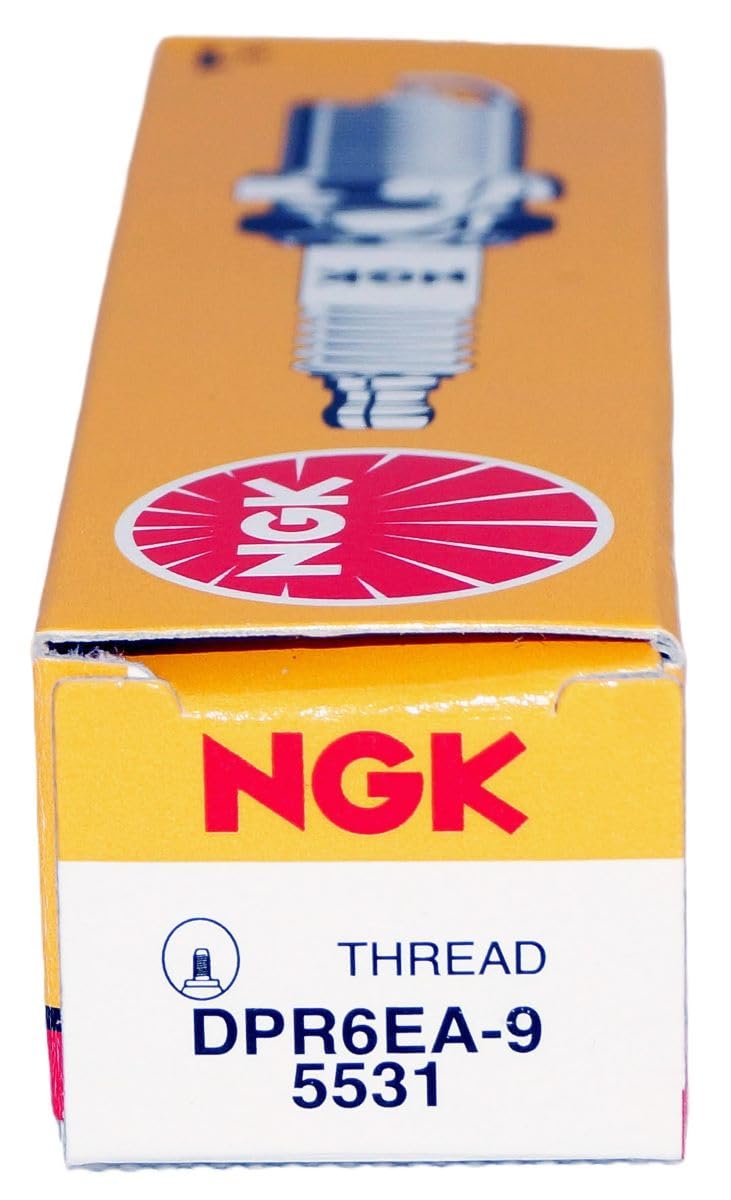 NGK DPR6EA-9 in a motorcycle maintenance scene conveying easy replacement