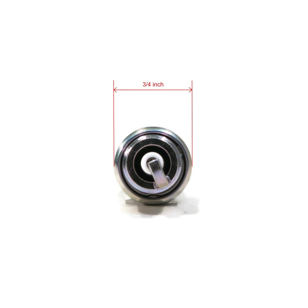 NGK electrode gap close-up showing precise gap for reliable ignition