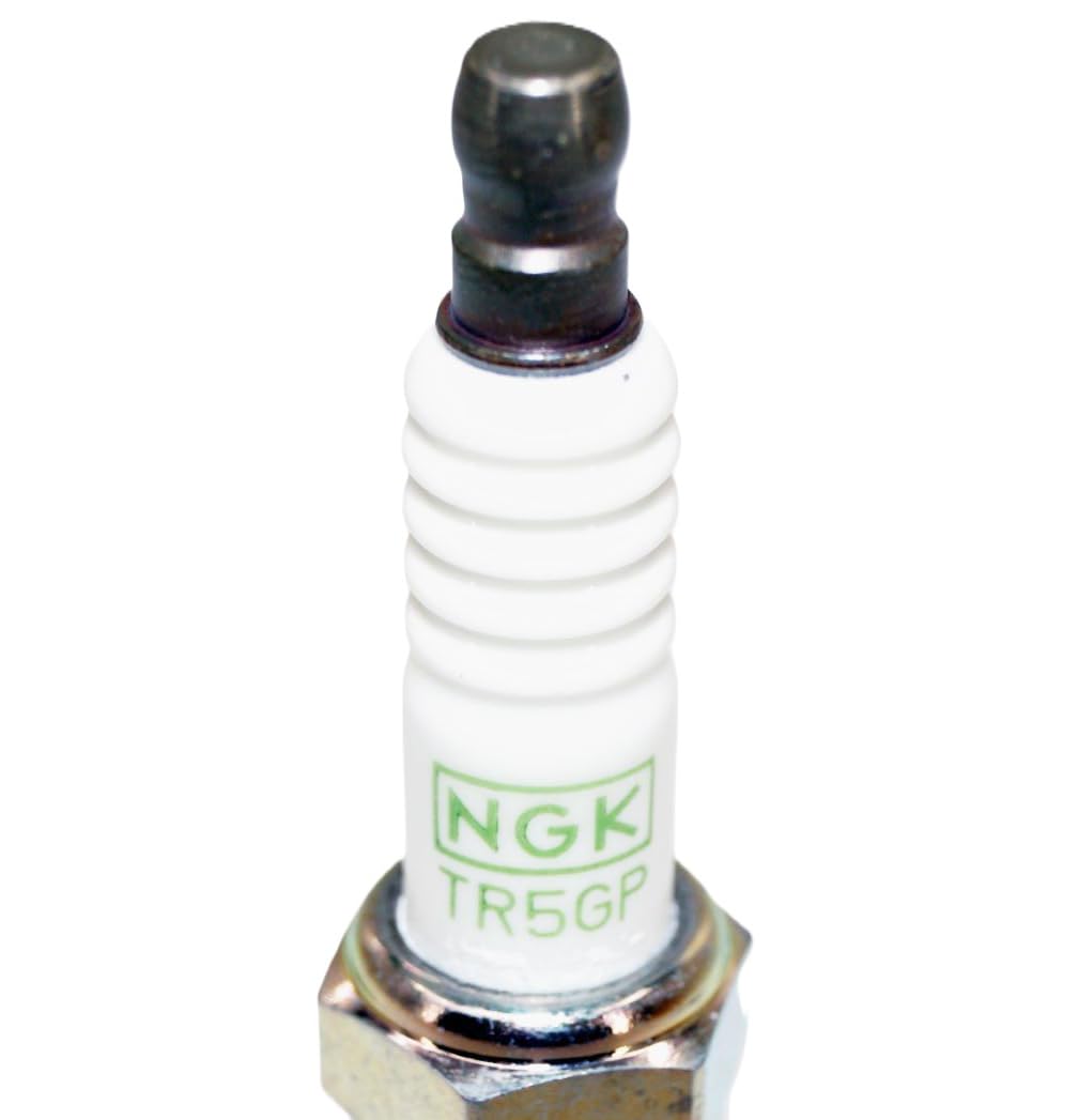 NGK platinum electrode tip close-up demonstrating long life and stable spark delivery