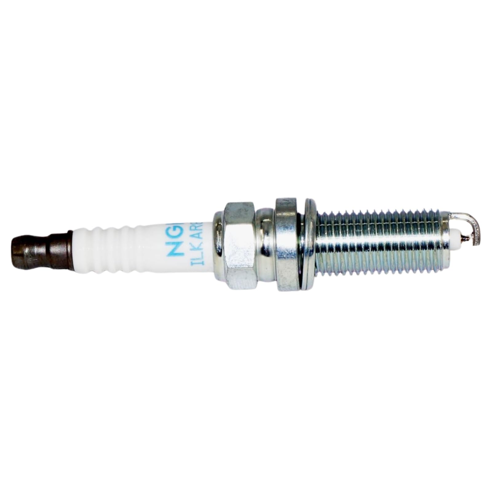 NGK ILKAR8H6 electrode detail revealing fine iridium center for consistent spark