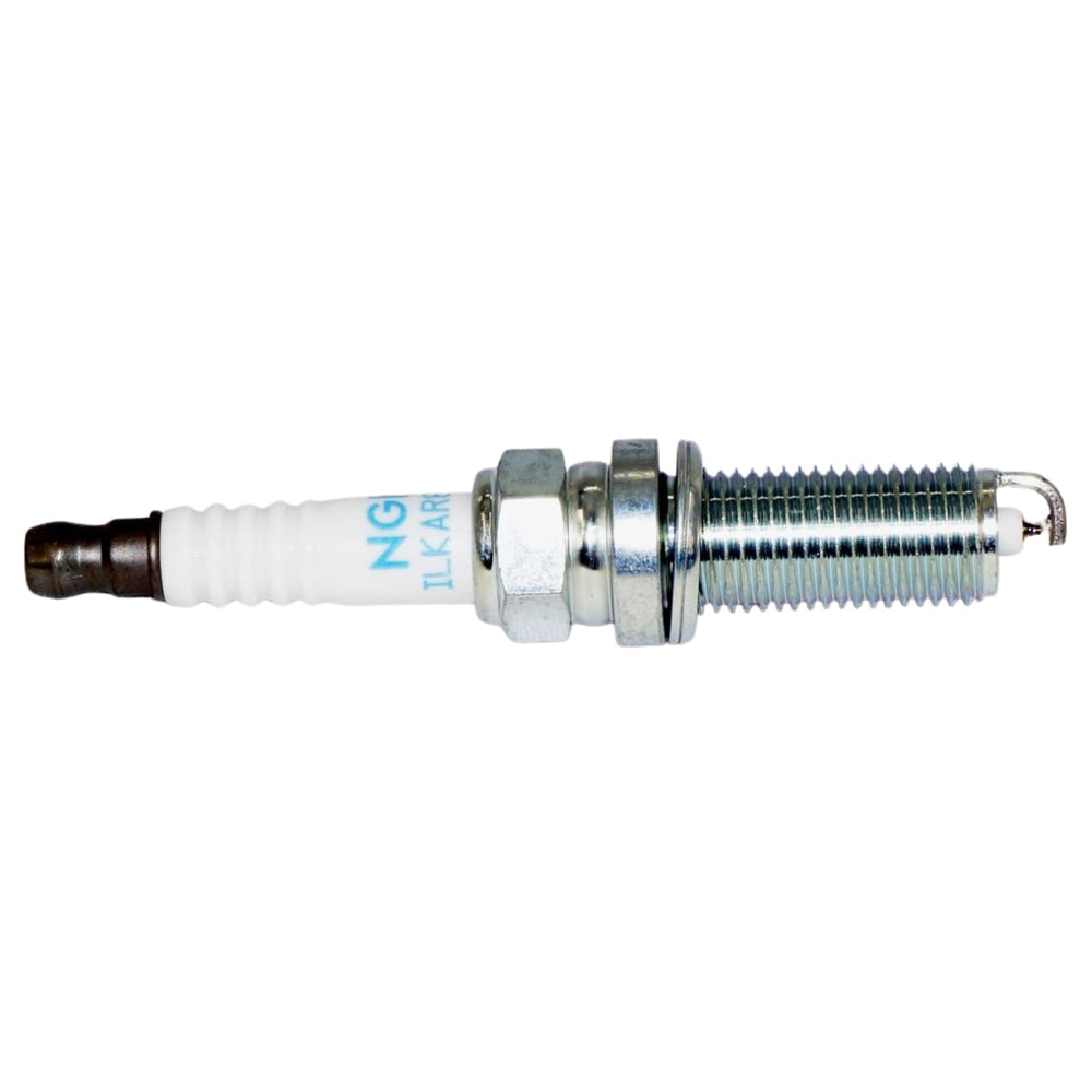NGK ILKAR8H6 electrode detail revealing fine iridium center for consistent spark