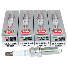 NGK ILKAR8H6 front packaging showing pack of four and OEM quality