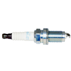 Close-up of NGK iridium electrode highlighting precise tip for longer life and consistent spark