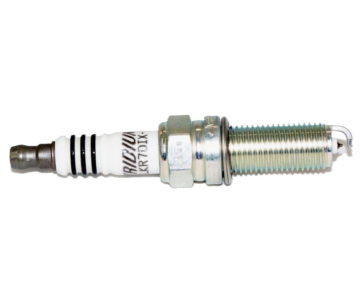 NGK close-up of iridium electrode showing precise spark focus