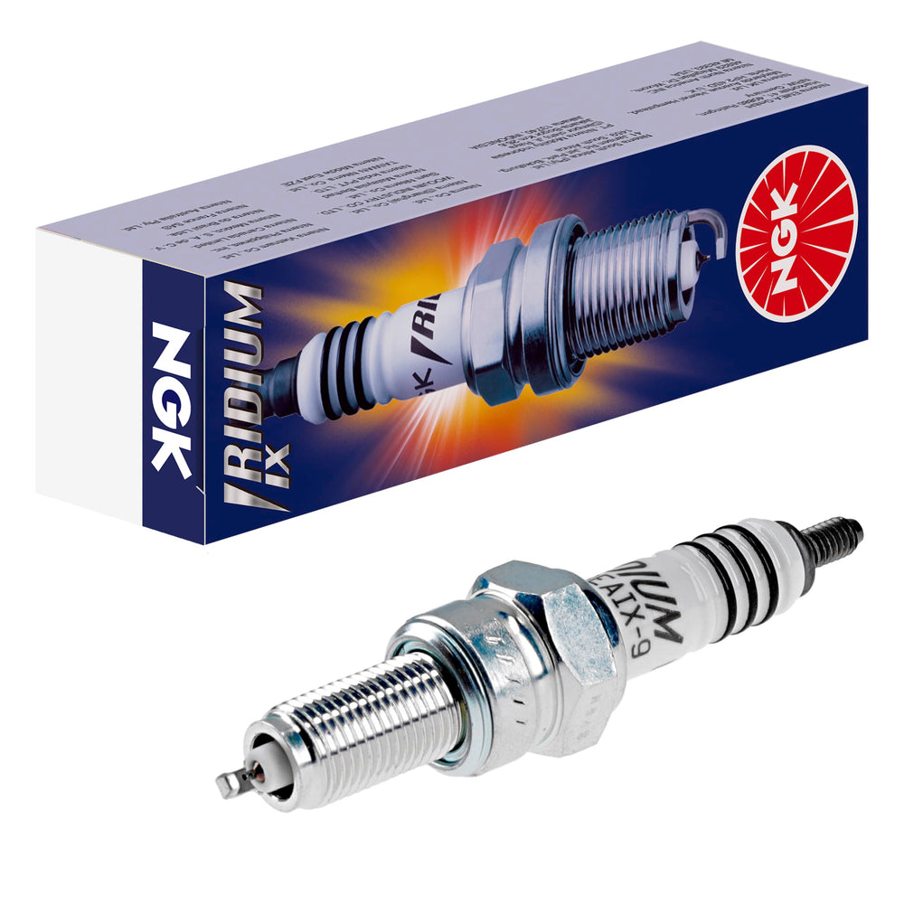 NGK iridium IX front packaging showing model CPR7EAIX-9 and benefits
