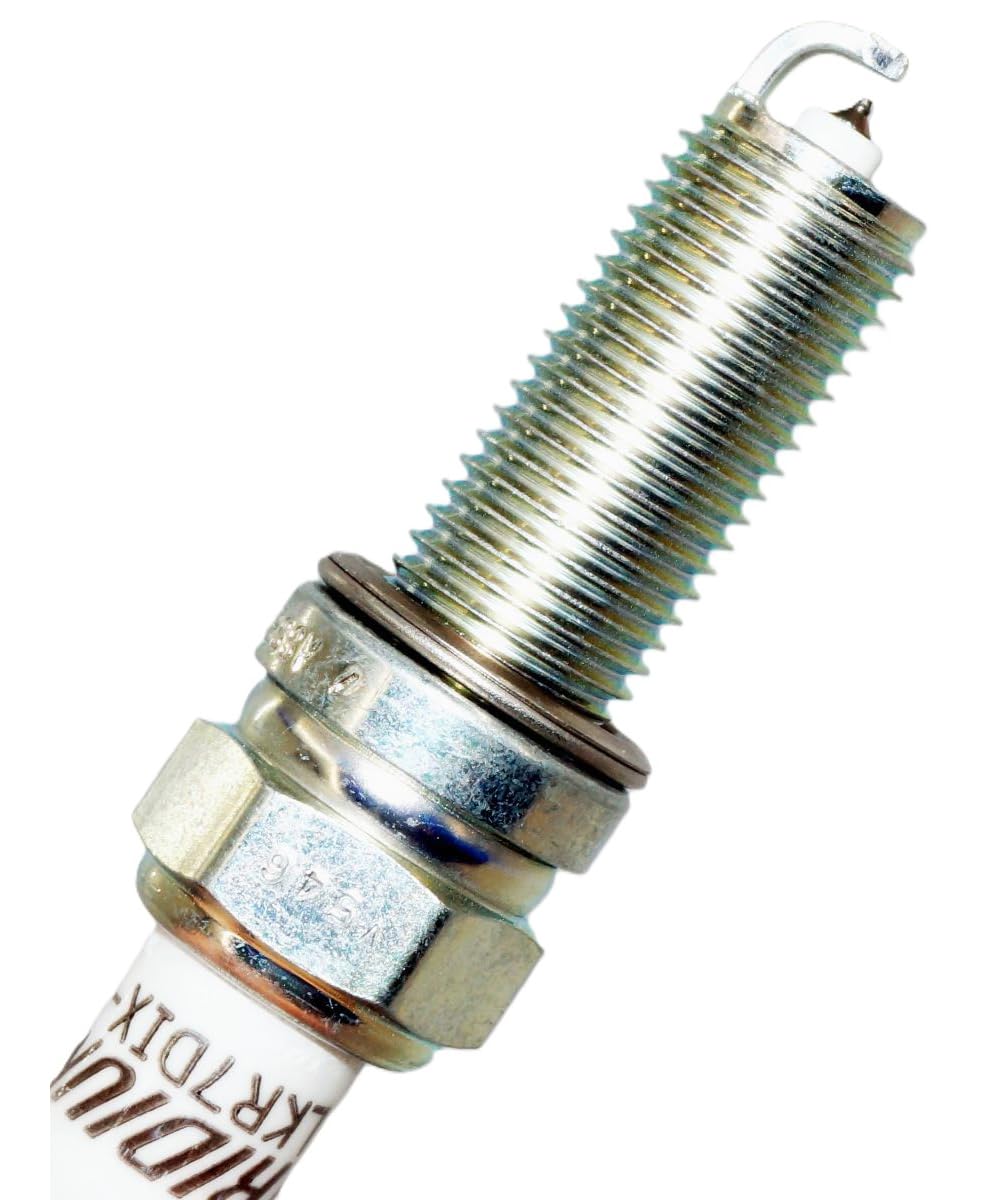 NGK side label with specs showing hex size and resistor value