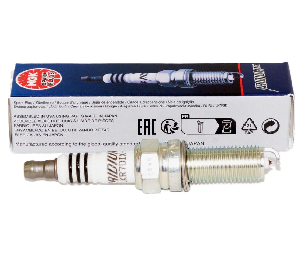 NGK single LKR7DIX-11S plug front view highlighting build quality
