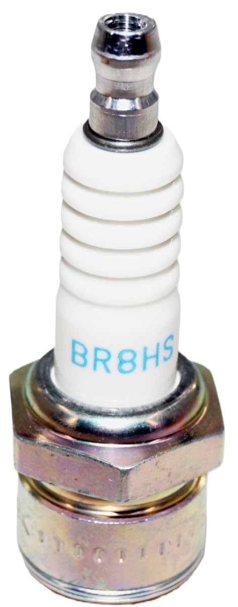 NGK spark plug held in hand to show size and reach for correct fitment guidance