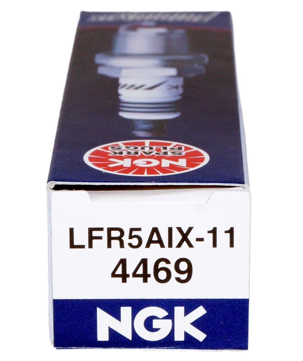 NGK plug beside ruler for scale showing 26.5 mm reach and thread diameter
