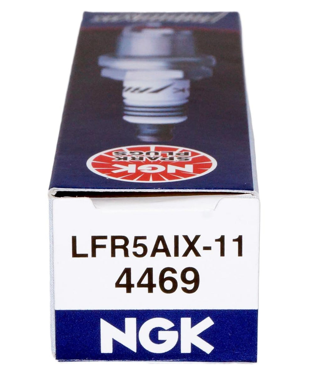 NGK plug beside ruler for scale showing 26.5 mm reach and thread diameter