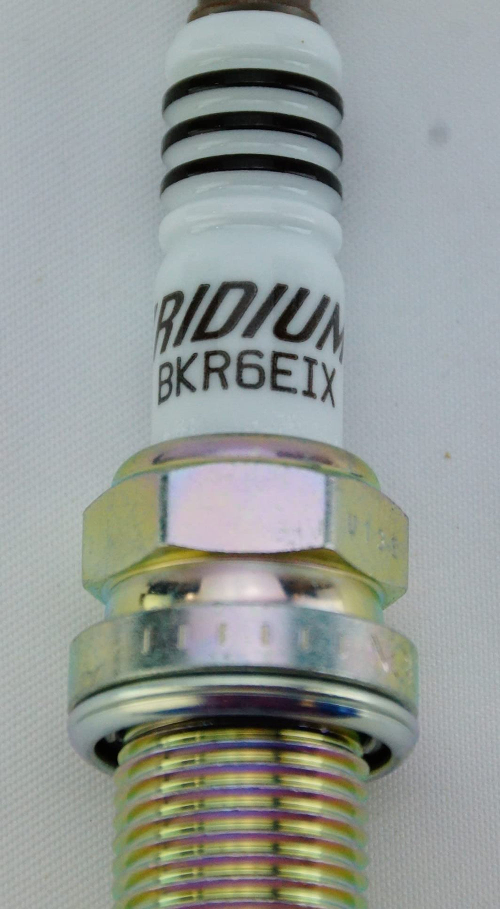 NGK close-up of iridium electrode highlighting precise spark focus