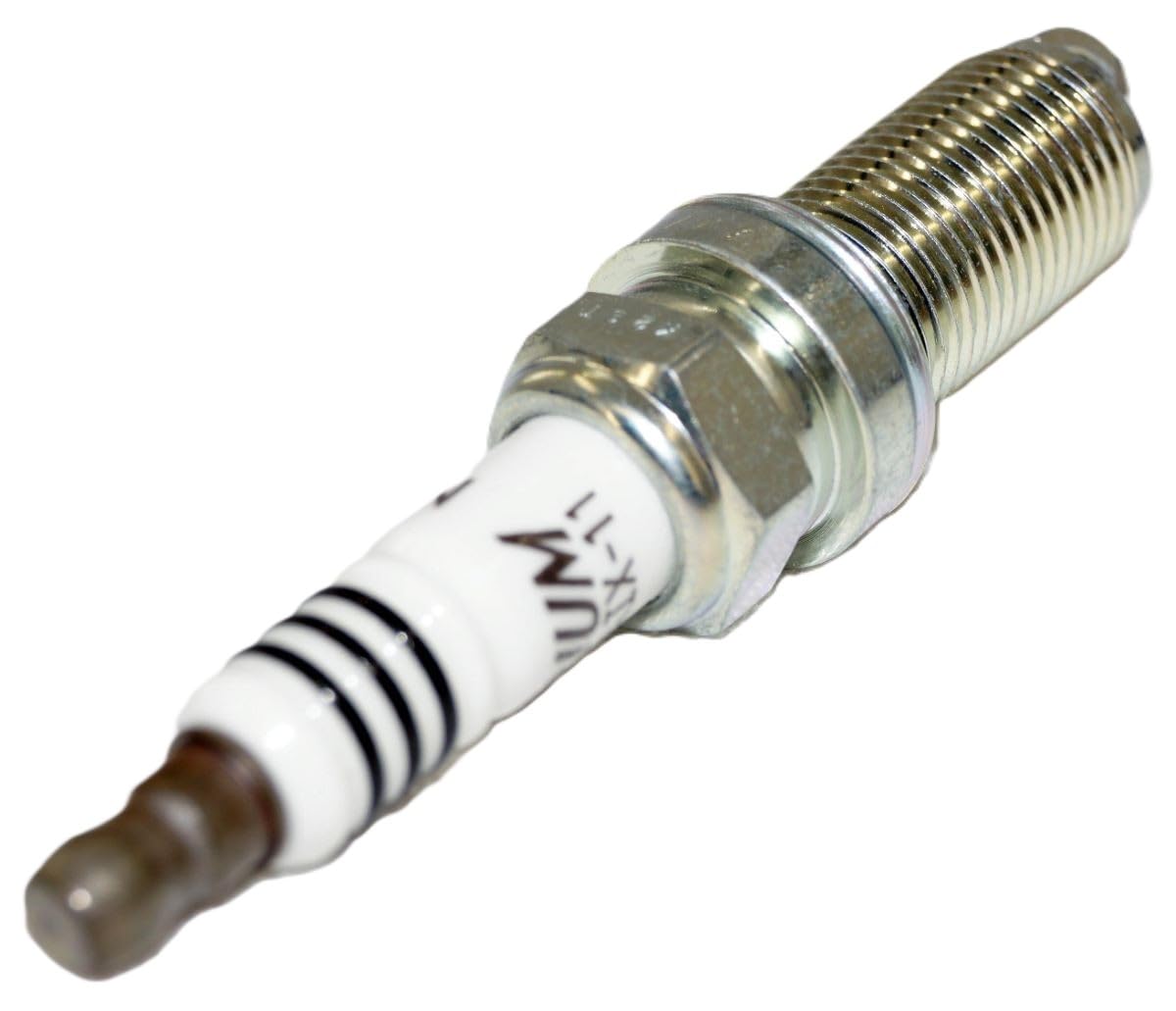 NGK spark plug side label with model LFR6AIX-11 visible for easy identification