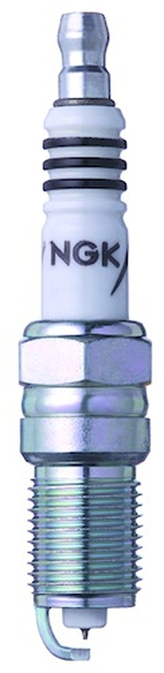 NGK spark plug pack front view showing OEM fit and durable construction