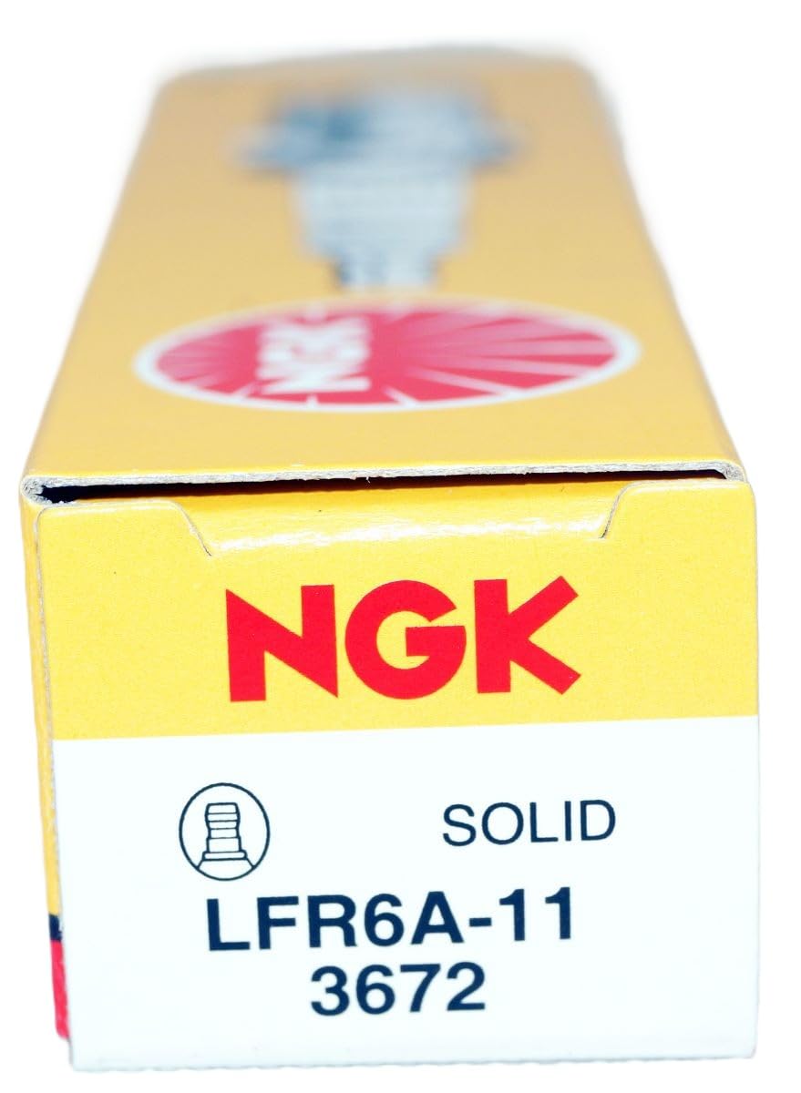 NGK V-Power side profile of ceramic insulator showing heat control design