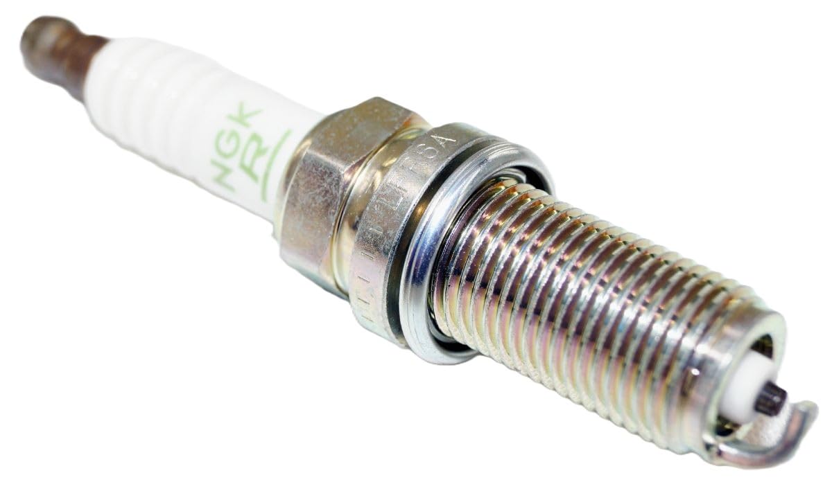 NGK V-Power gap inspection close-up showing proper electrode spacing benefit