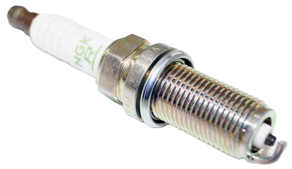 NGK V-Power gap inspection close-up showing proper electrode spacing benefit