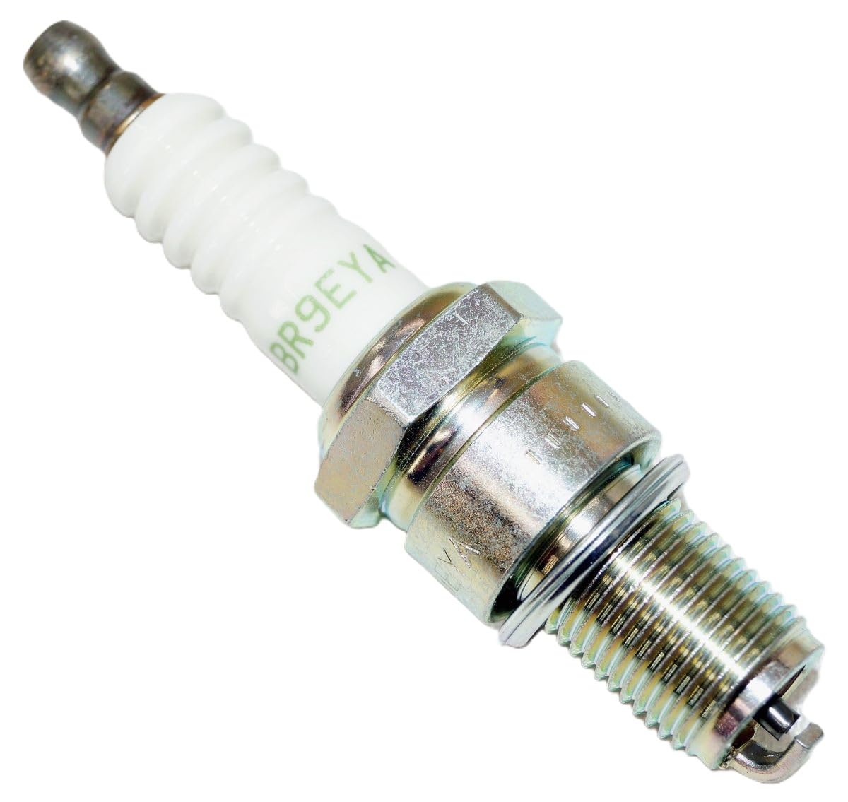 NGK trivalent plating sheen on threads preventing corrosion and seizing