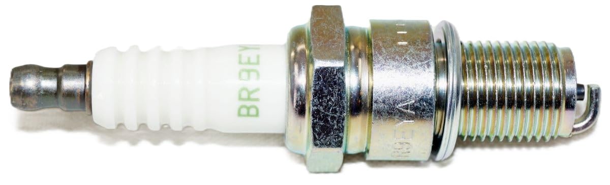 NGK v-cut electrode detail showing spark focus for faster ignitability