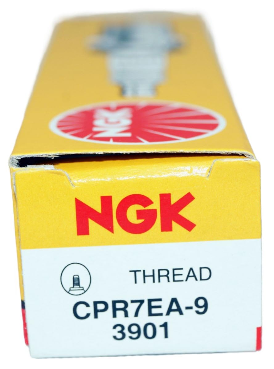 NGK yellow box in garage setting emphasizing trusted OEM-quality