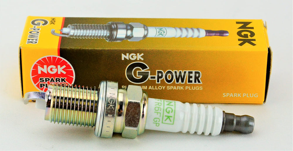NGK close-up electrode detail of ZFR6FGP showing precision tip for consistent spark delivery