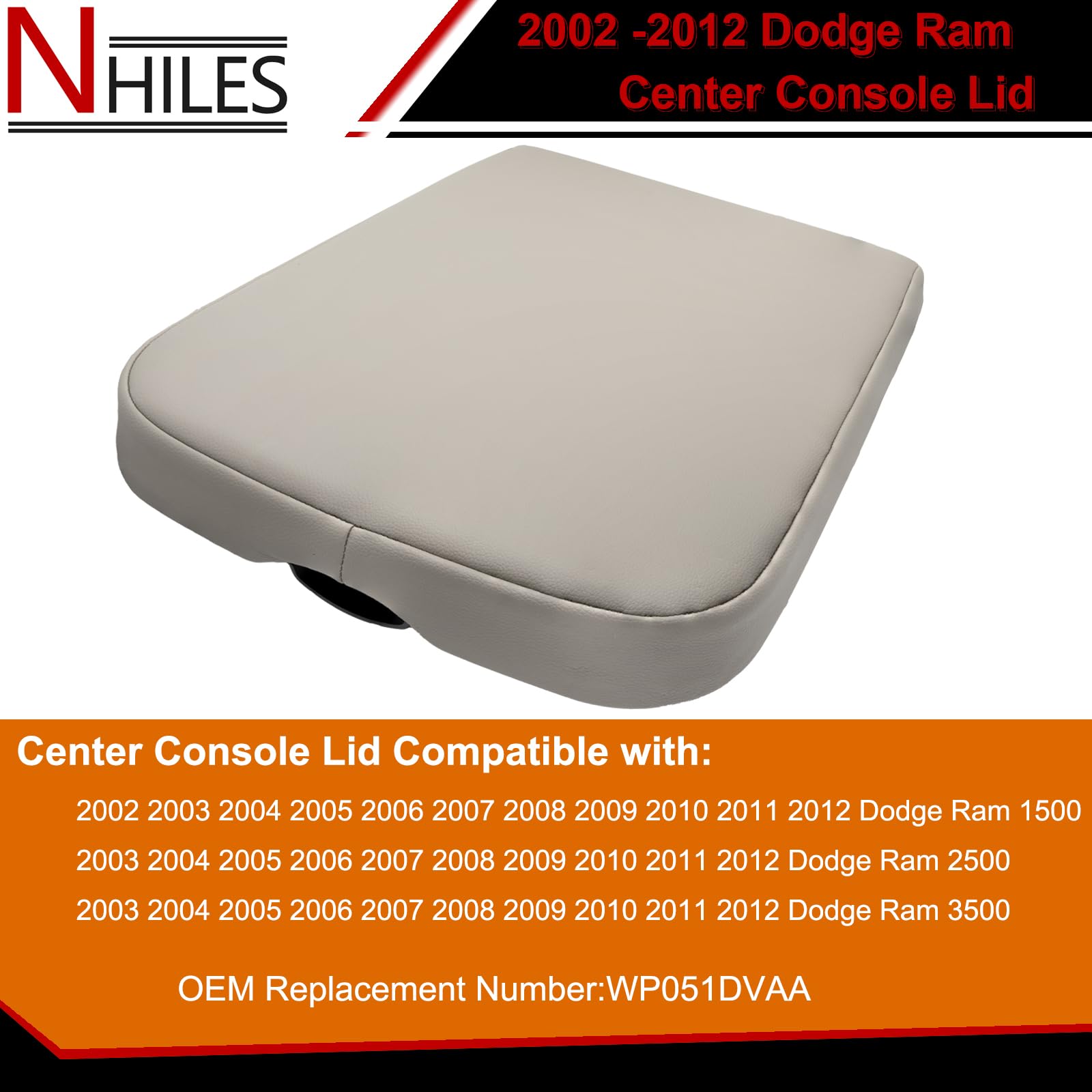 NHILES close-up of lid texture revealing durable gray finish and tactile surface