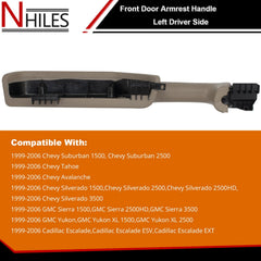 NHILES armrest installed on door panel demonstrating restored appearance benefit