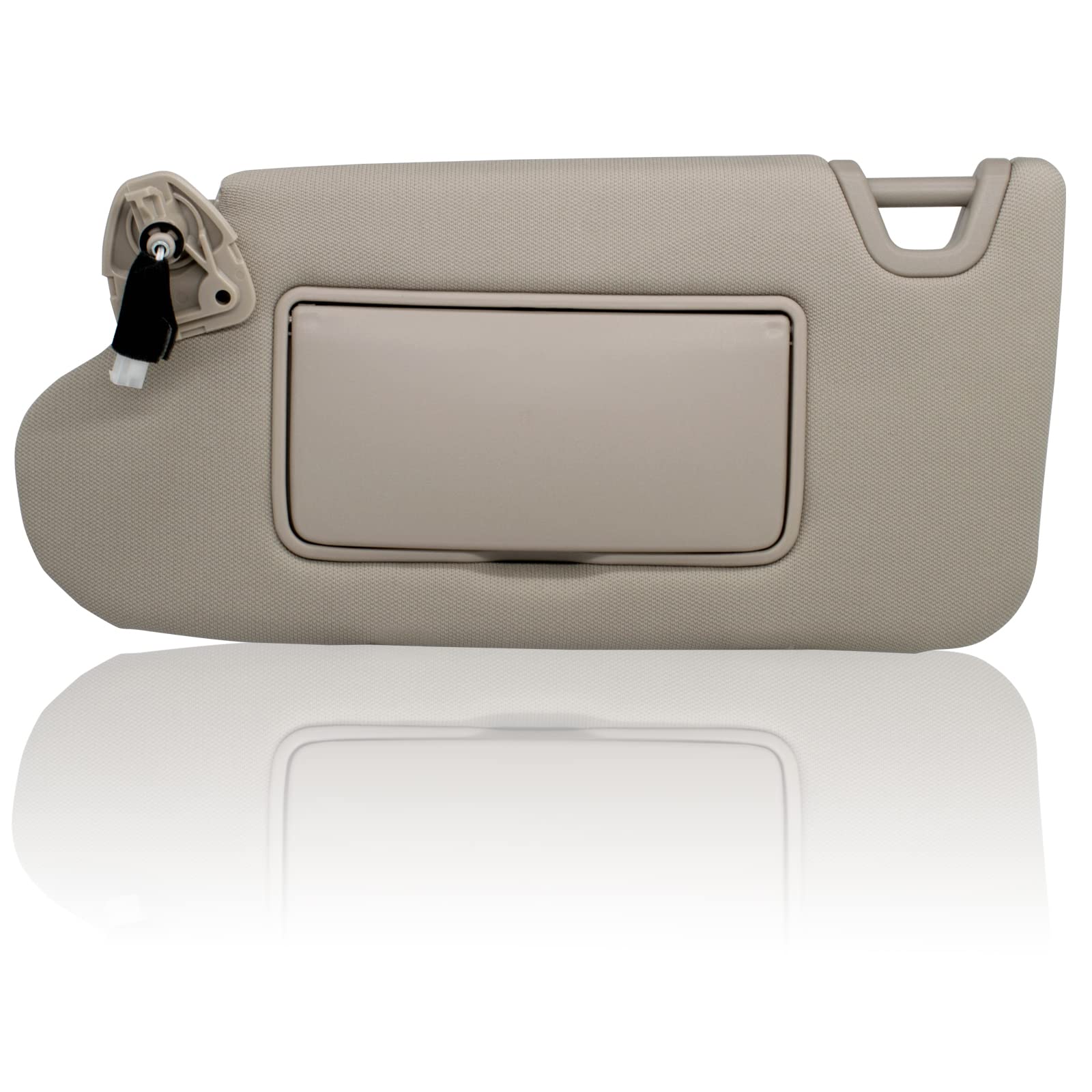 NHILES driver sun visor front view showing beige finish and fit