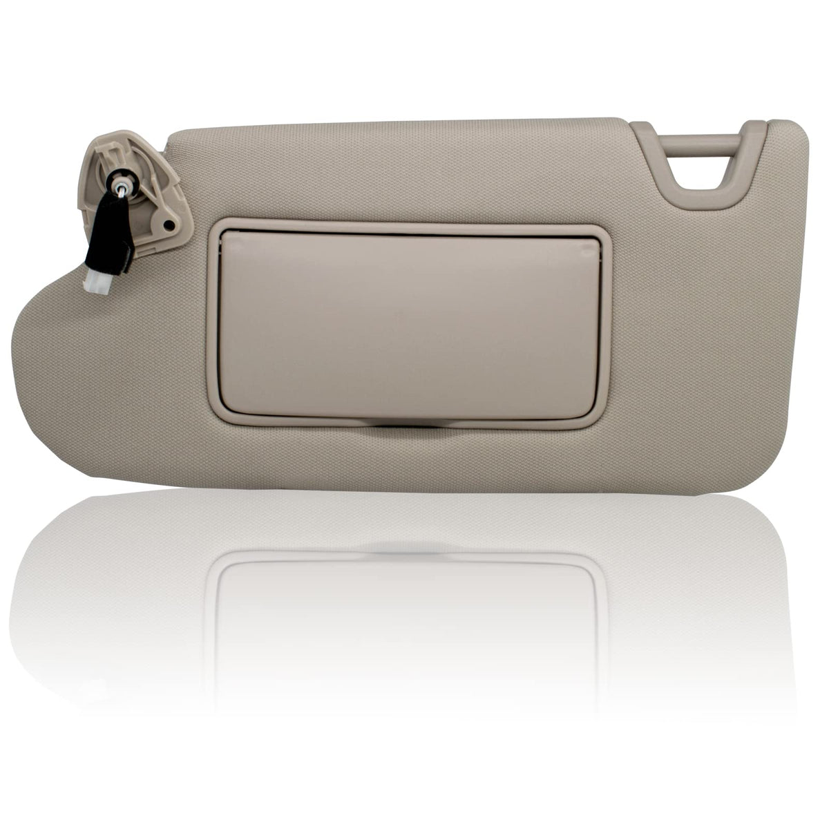 NHILES driver sun visor front view showing beige finish and fit