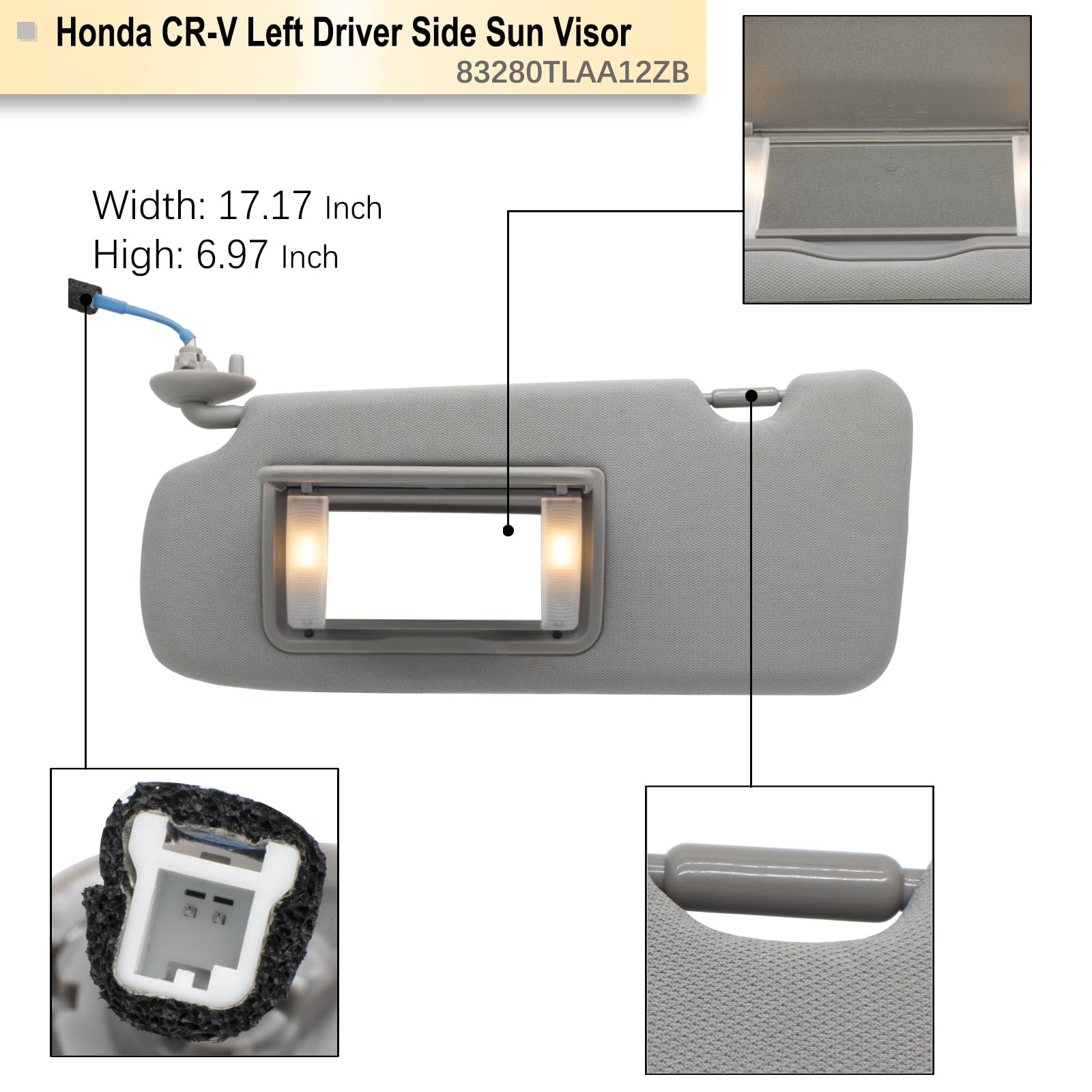 NHILES visor installed in Honda CR-V driver side demonstrating fit and sun blocking