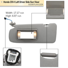 NHILES visor installed in Honda CR-V driver side demonstrating fit and sun blocking